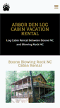 Mobile Screenshot of logcabinrentalsnc.com
